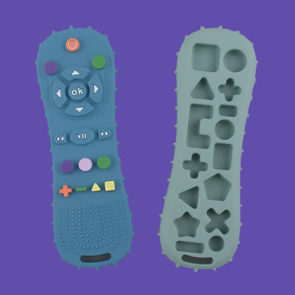 Non-Toxic Silicone Baby Remote Teether – Sensory Development Toy