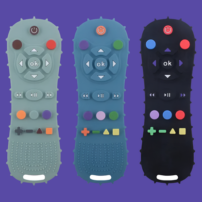 Non-Toxic Silicone Baby Remote Teether – Sensory Development Toy