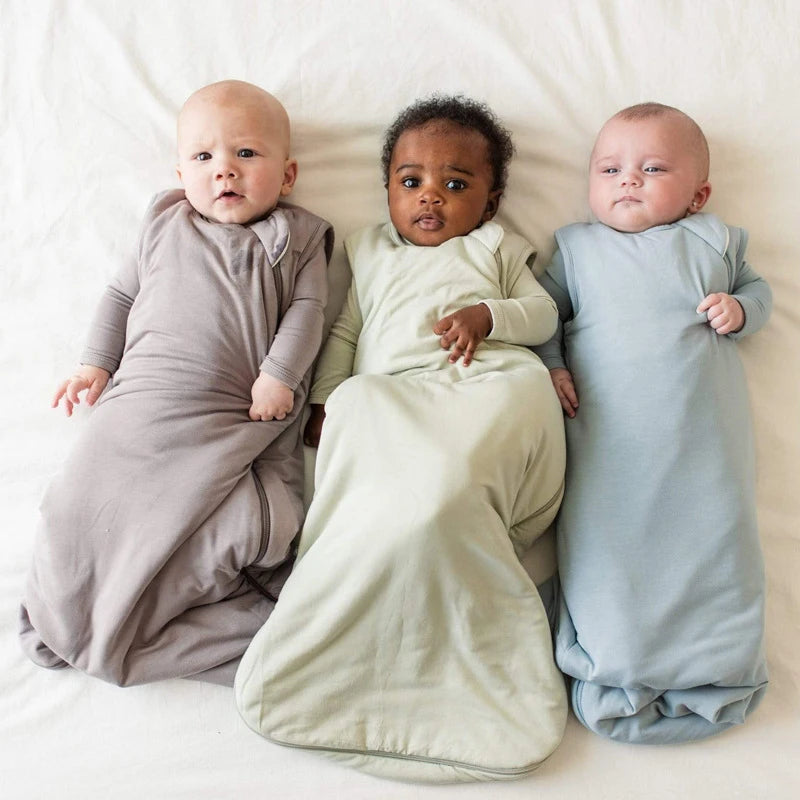 Bamboo Fiber Baby Zipper Sleepsack Wrap – Breathable & Cozy Comfort