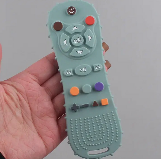 Non-Toxic Silicone Baby Remote Teether – Sensory Development Toy