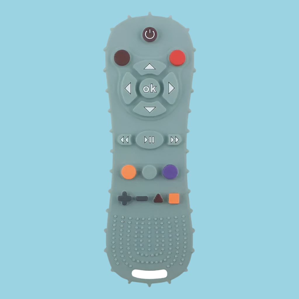 Non-Toxic Silicone Baby Remote Teether – Sensory Development Toy