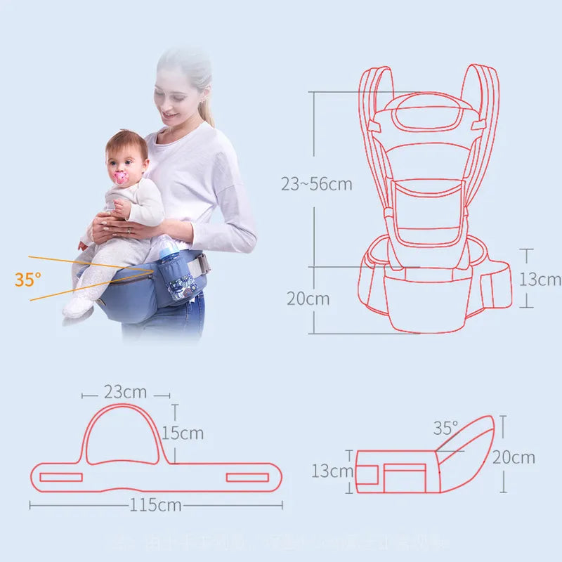 Ergonomic Baby Carrier Backpack - Comfortable Hands-Free Support for Parents