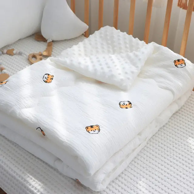Luxury Muslin Winter Baby Duvet – Soft Quilted Comforter with Lightweight Filler
