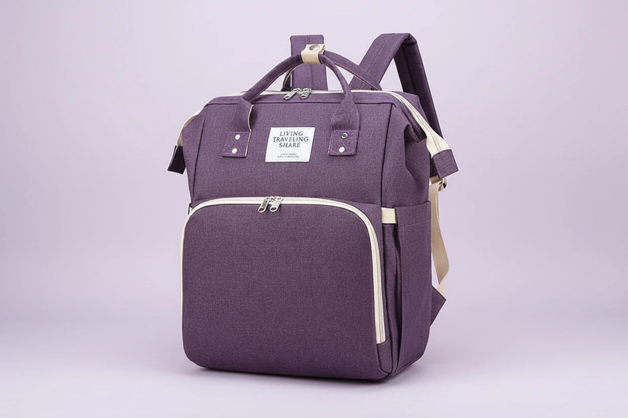 All-in-One Large Capacity Mommy Bag with Portable Baby Bed