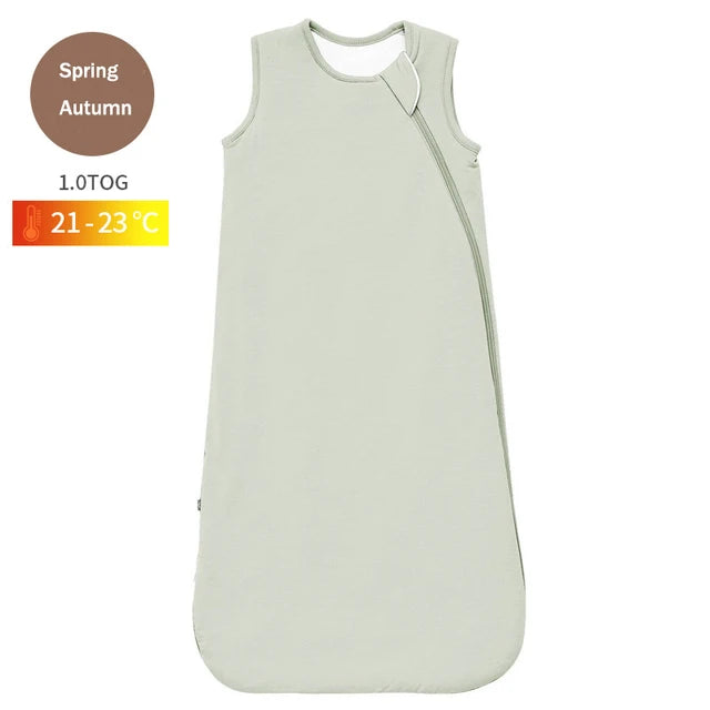 Bamboo Fiber Baby Zipper Sleepsack Wrap – Breathable & Cozy Comfort