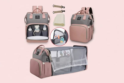 All-in-One Large Capacity Mommy Bag with Portable Baby Bed