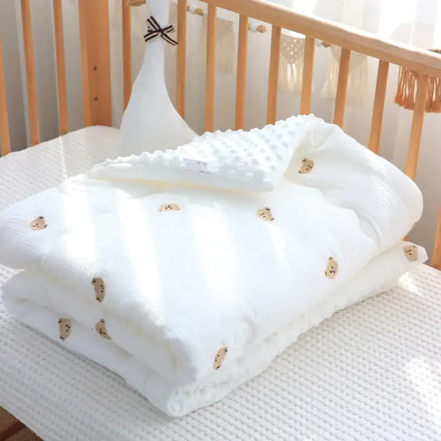 Luxury Muslin Winter Baby Duvet – Soft Quilted Comforter with Lightweight Filler