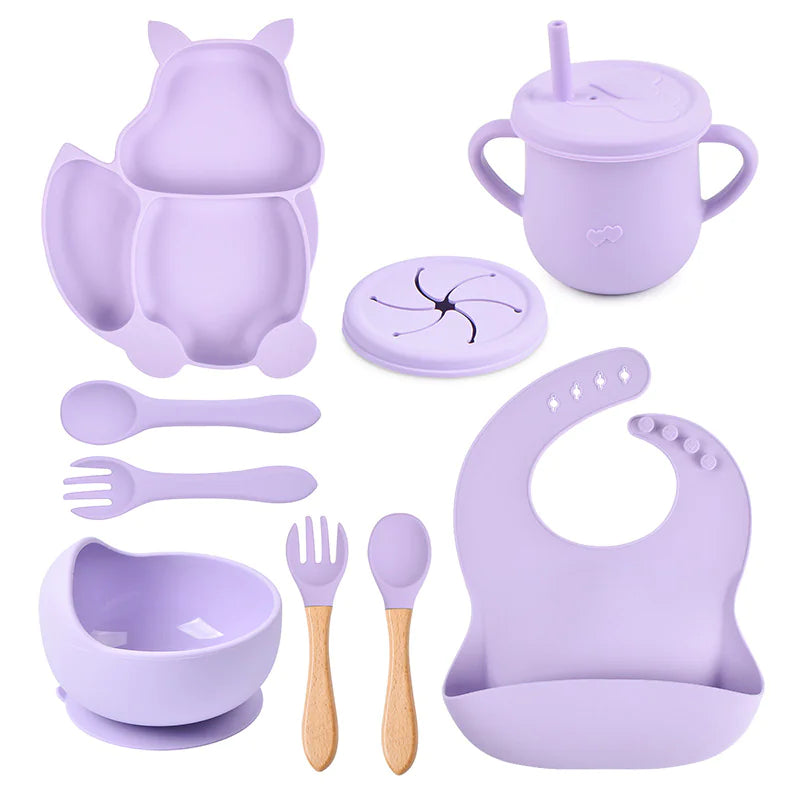 Little Gourmand™ Complete Silicone Feeding Set – Mess-Free & Stress-Free