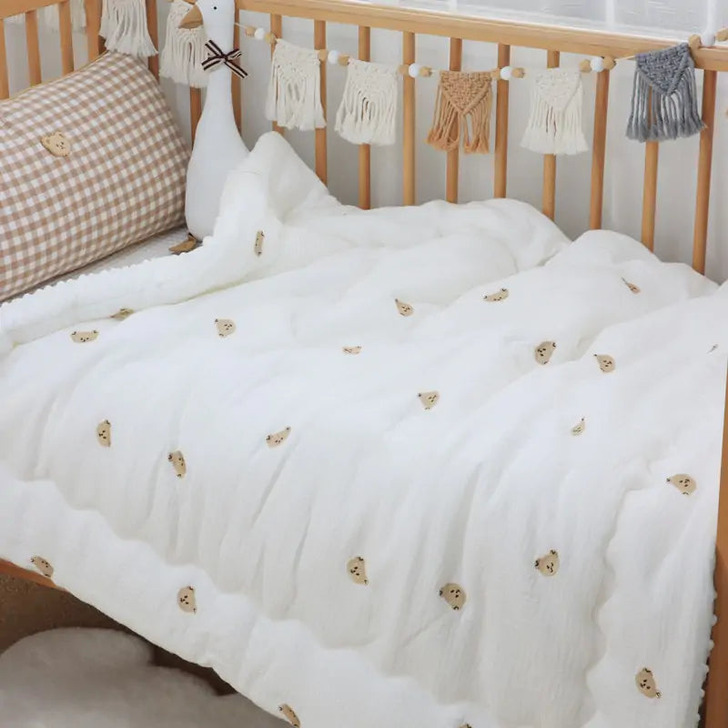 Luxury Muslin Winter Baby Duvet – Soft Quilted Comforter with Lightweight Filler