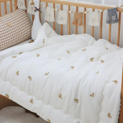 Luxury Muslin Winter Baby Duvet – Soft Quilted Comforter with Lightweight Filler